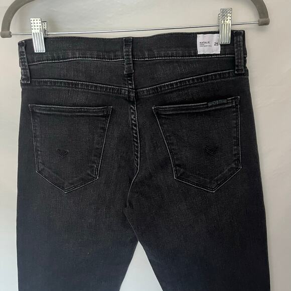HUDSON Natalie Ridley Womens Jeans Sz 25 Black Skinny Goth Midrise Ankle - Picture 7 of 14